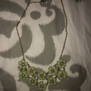 Green flower necklace